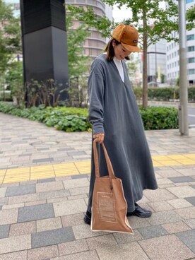 「シアタープロダクツ(THEATRE PRODUCTS)」｜「アイテム（キャップ）」を使った、Dailyrusset ECさん（レディース・162cm）の秋コーディネート