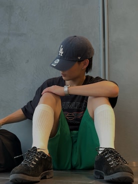 「Dickies（ディッキーズ）のアイテム（チノパンツ）」を使った、Tomo.rrow_wearさん（骨格ウェーブ・メンズ・172cm）の夏コーディネート