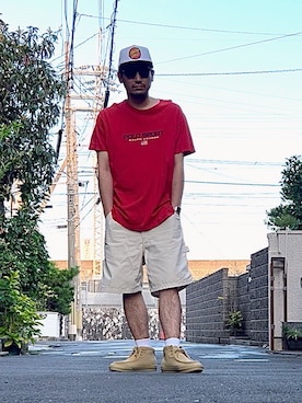 「SANTA CRUZ（サンタクルーズ）のアイテム」を使った、たくみみみさん（メンズ・180cm）の夏コーディネート