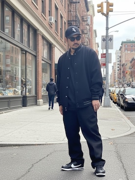 「アイテム（スタジャン）」を使った、たくみみみさん（メンズ・180cm）の秋コーディネート