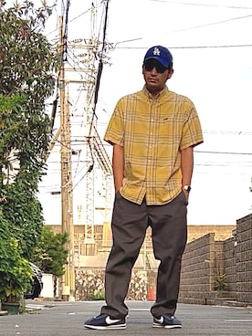 「アイテム（チノパンツ）」を使った、たくみみみさん（メンズ・180cm）の夏コーディネート