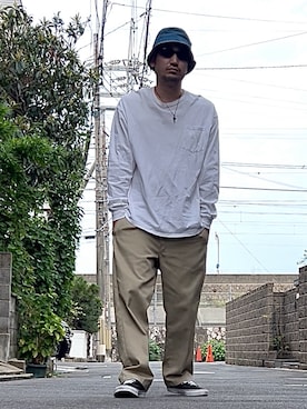 「アイテム（チノパンツ）」を使った、たくみみみさん（メンズ・180cm）の秋コーディネート