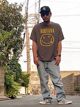 「NEW ERA（ニューエラ）の【NEW ERA/ニューエラ】9FIFTY SNAPBACK LOGO CAP(ロゴキャップ)（キャップ）」を使った、たくみみみさん（メンズ・180cm・40代）の夏コーディネート