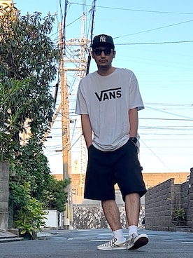「NEW ERA（ニューエラ）の【NEW ERA/ニューエラ】9FIFTY SNAPBACK LOGO CAP(ロゴキャップ)（キャップ）」を使った、たくみみみさん（メンズ・180cm・40代）の夏コーディネート
