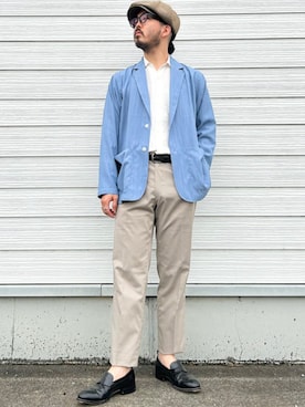 「SHIPS Colors（シップス カラーズ）のアイテム」を使った、加藤さん（メンズ・166cm）の春コーディネート