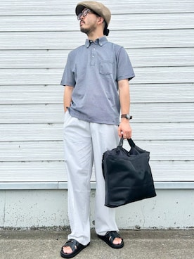 「シップス カラーズ」｜加藤さん（メンズ・166cm）の夏コーディネート