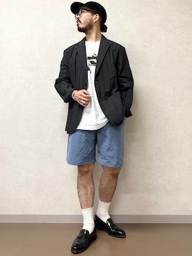 「SHIPS（シップス）のアイテム」を使った、加藤さん（メンズ・166cm）の夏コーディネート