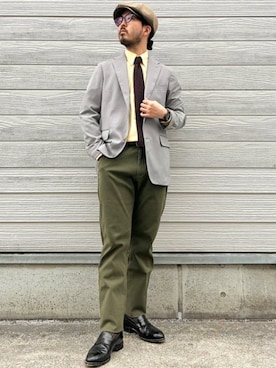 「SHIPS Colors（シップス カラーズ）のアイテム（テーラードジャケット）」を使った、加藤さん（メンズ・166cm）の春コーディネート