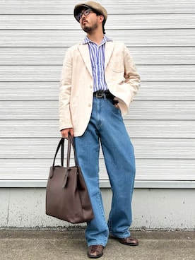 「SHIPS（シップス）のアイテム（ジャケット/アウター）」を使った、加藤さん（メンズ・166cm）の春コーディネート