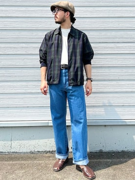 「アイテム（ジャケット/アウター）」を使った、加藤さん（メンズ・166cm）の秋コーディネート