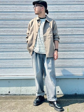 「SHIPS（シップス）のアイテム」を使った、加藤さん（メンズ・166cm）の秋コーディネート