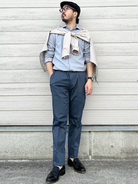 「SHIPS Colors（シップス カラーズ）のアイテム」を使った、加藤さん（メンズ・166cm）の春コーディネート