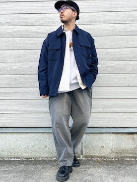 「SHIPS Colors（シップス カラーズ）のアイテム（スウェット）」を使った、加藤さん（メンズ・166cm）の冬コーディネート