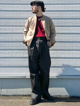 「シップス」｜加藤さん（メンズ・166cm）の秋コーディネート