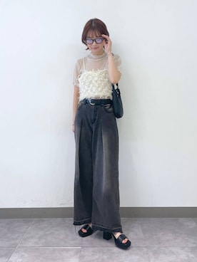 「RAGEBLUE（レイジブルー）のアイテム（キャミソール）」を使った、nanamiさん（レディース・164cm）の夏コーディネート