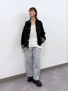 「アイテム（デニムジャケット）」を使った、nanamiさん（レディース・164cm・20代）の秋コーディネート