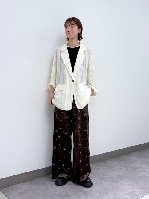 セール】フリンジデザイン/シアールーズテーラードジャケット