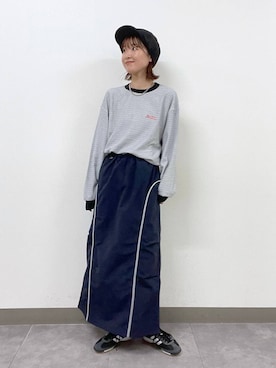 「RAGEBLUE（レイジブルー）のアイテム（ハンチング/ベレー帽）」を使った、nanamiさん（レディース・164cm）の夏コーディネート