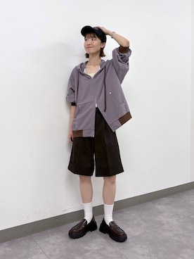 「ラフ」｜「アイテム（キャップ）」を使った、nanamiさん（レディース・164cm）の秋コーディネート