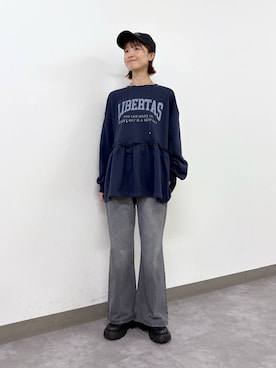 「RAGEBLUE（レイジブルー）のアイテム（帽子）」を使った、nanamiさん（レディース・164cm）の秋コーディネート