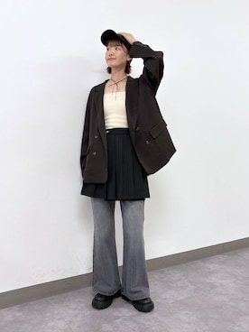 「RAGEBLUE（レイジブルー）のアイテム（帽子）」を使った、nanamiさん（レディース・164cm）の秋コーディネート