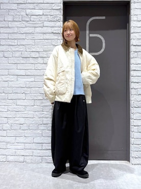 「アイテム（ダウンジャケット/コート）」を使った、nanamiさん（レディース・164cm・20代）の秋コーディネート