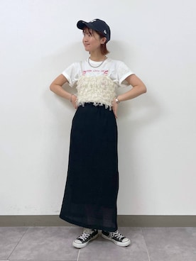 「RAGEBLUE（レイジブルー）のアイテム（キャミソール）」を使った、nanamiさん（レディース・164cm）の夏コーディネート