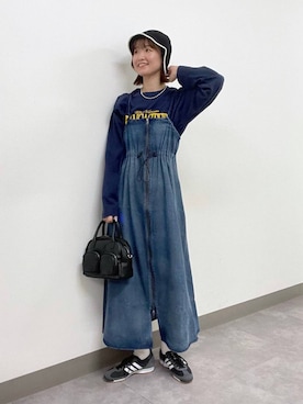「RAGEBLUE（レイジブルー）のアイテム（ハット）」を使った、nanamiさん（レディース・164cm）の夏コーディネート