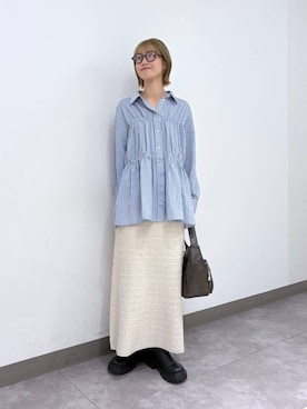 「アイテム（メガネ）」を使った、nanamiさん（レディース・164cm・20代）の秋コーディネート