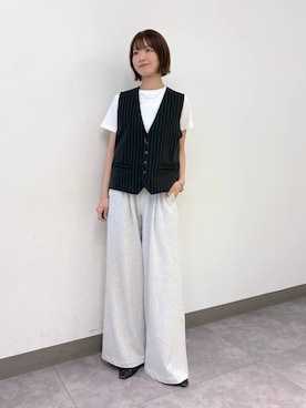 「アイテム（ベスト）」を使った、nanamiさん（レディース・164cm・20代）の夏コーディネート