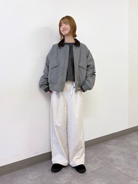 「RAGEBLUE」｜「アイテム（ダウンジャケット/コート）」を使った、nanamiさん（レディース・164cm）の秋コーディネート