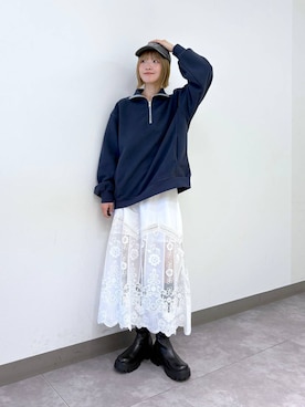 「アイテム（キャップ）」を使った、nanamiさん（レディース・164cm・20代）の冬コーディネート