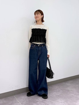 「RAGEBLUE（レイジブルー）のアイテム（アクセサリー）」を使った、nanamiさん（レディース・164cm）の秋コーディネート