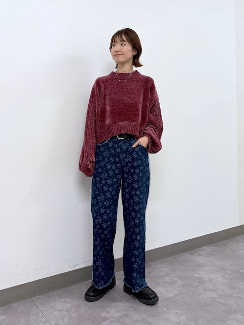 昭和 レトロ 花柄 総柄 赤 ネイビー 黒系 フランス RACINE ラシーヌ 併売 中古・古着通販】DRIES VAN NOTEN (ドリスヴァンノッテン) 花柄パンツ