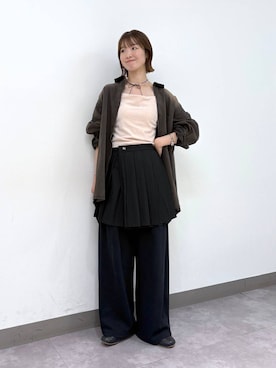 「アイテム（スウェットパンツ）」を使った、nanamiさん（レディース・164cm・20代）の夏コーディネート