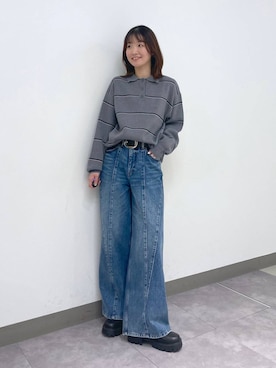 「RAGEBLUE（レイジブルー）のアイテム（ブーツ）」を使った、nanamiさん（レディース・164cm）の冬コーディネート