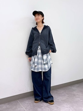 「RAGEBLUE（レイジブルー）のアイテム（帽子）」を使った、nanamiさん（レディース・164cm）の秋コーディネート
