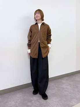 「RAGEBLUE（レイジブルー）のアイテム（Tシャツ/カットソー）」を使った、nanamiさん（レディース・164cm）の秋コーディネート