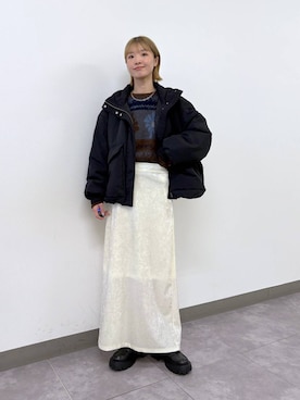 「RAGEBLUE（レイジブルー）のアイテム（アクセサリー）」を使った、nanamiさん（レディース・164cm）の冬コーディネート