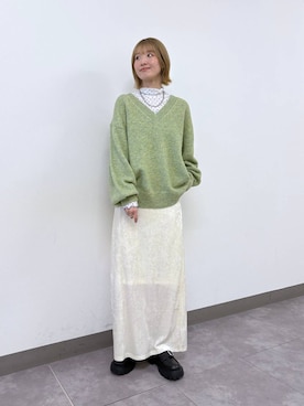 「RAGEBLUE（レイジブルー）のアイテム（アクセサリー）」を使った、nanamiさん（レディース・164cm）の冬コーディネート