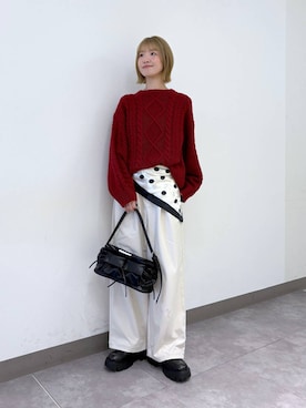 「アイテム（チノパンツ）」を使った、nanamiさん（レディース・164cm・20代）の冬コーディネート