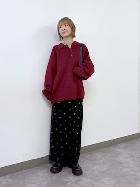 「アイテム（ポロシャツ）」を使った、nanamiさん（レディース・164cm）の秋コーディネート