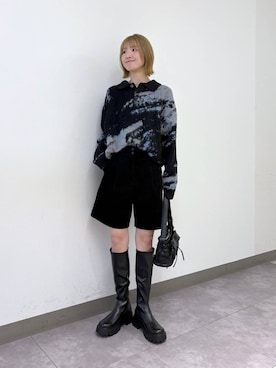 「アイテム（ポロシャツ）」を使った、nanamiさん（レディース・164cm・20代）の冬コーディネート