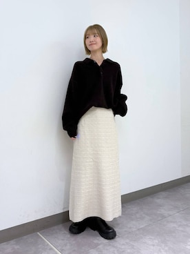 「アイテム（ポロシャツ）」を使った、nanamiさん（レディース・164cm）の秋コーディネート