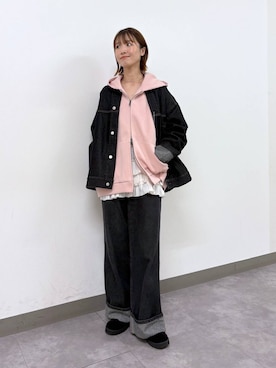 「アイテム（デニムジャケット）」を使った、nanamiさん（レディース・164cm・20代）の秋コーディネート