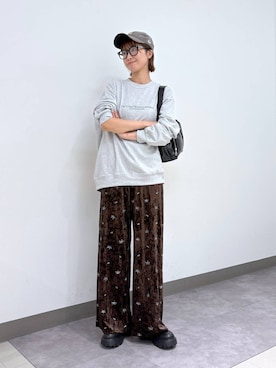 「アイテム（スウェットパンツ）」を使った、nanamiさん（レディース・164cm・20代）の秋コーディネート