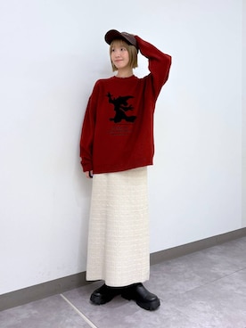 「RAGEBLUE（レイジブルー）のアイテム（キャップ）」を使った、nanamiさん（レディース・164cm）の秋コーディネート