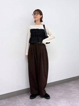 「RAGEBLUE（レイジブルー）のアイテム（Tシャツ/カットソー）」を使った、nanamiさん（レディース・164cm）の秋コーディネート