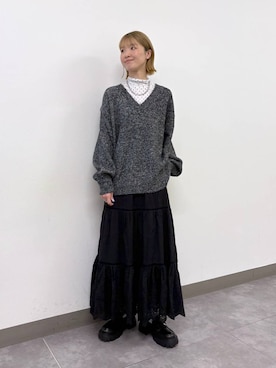 「RAGEBLUE（レイジブルー）のアイテム（アクセサリー）」を使った、nanamiさん（レディース・164cm）の冬コーディネート