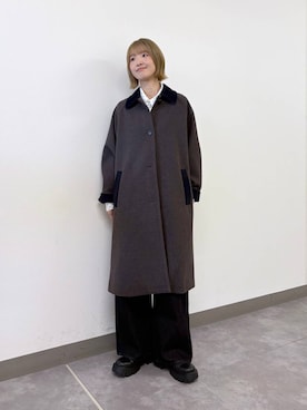 「アイテム（ステンカラーコート）」を使った、nanamiさん（レディース・164cm・20代）の秋コーディネート